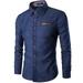 One Opening Mens Luxury Casual Slim Fit Long Sleeve Casual Dress Shirts Tops
