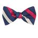 Men's Blue and Navy Silk Stripe Self Tie Bowtie Tie Yourself Bow Ties