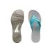 Woobling Women Flip Flops Slipper Solid Color Open Toe Backless Casual Shoe Breathable