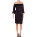 Lauren Ralph Lauren Womens Off-The-Shoulder Bell Sleeves Cocktail Dress