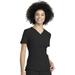 Dickies Retro Scrubs Top for Women V-Neck Plus Size DK790, 2XL, Black