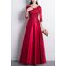 Women Short Length Red Colored Embroidered Style Dress