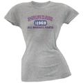 Classic American 1969 Funny Heather Grey Juniors Soft T-Shirt - Large