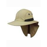 Top Headwear 4 Panel Large Bill Flap Hat - Khaki