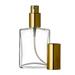 Grand Parfums Empty 2 Oz Perfume Atomizer, Flat Glass Bottle, Gold Sprayer 60ml Decant Fragrance Bottle ( 2 BTL)