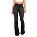 Sexy Dance Women's Juniors Bell Bottom Jeans High Waist Fitted Denim Pants Trousers