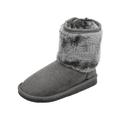 Kids' Sherpa Lined Faux Suede Winter Boots Charcoal 3 M US Little Kid