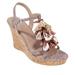 CHARLES BY Charles David Women's La Jolla DARK BLUSH Wedge Sandal (8.5, DARK BLUSH)