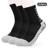 Men's Anti Slip Football Socks Athletic Long Socks Absorbent Sports Grip Socks for Basketball Soccer Volleyball Running Trekking Hiking 1 Pairs / 3 Pairs