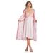 Casual Nights Women's Satin 2 Piece Robe and Nightgown Set