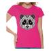 Awkward Styles Panda Skull Tshirt for Women Christian Panda Shirt Sugar Skull Shirts for Women Dia de los Muertos Gifts for Her Day of the Dead T Shirt Christian Tshirt Women's Paisley Panda T-Shirt