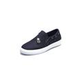 Rotosw Women's Denim Canvas Shoes Round Toe Slip On Flat Platform Casual Shoes Solid Color