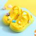 Sandals Baby Boys Girls Cute Cartoon Sandals Boys Girls Non-Slip Beach Pool Sandals Lightweight Slip-on Kids Clogs Yellow-21