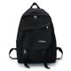 Chinatera Simple Canvas Backpacks Large Capacity Schoolbag Travel Mochila (Black)
