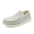 Bruno Marc Men's Comfort Canvas Slip on Casual Loafer Shoes Moccasin Walking Shoes SUNVENT-01 WHITE Size 7