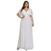 Ever-Pretty Womens Chiffon Long Prom Cocktail Dresses for Women 98902 White US10
