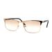 Mens Metal Half Rim Rectangular Bifocal Light Sunglasses Reader Gold +1.75