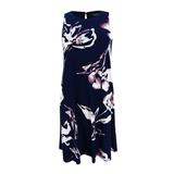 Lauren Ralph Lauren NEW Navy Blue Womens Size 12 Shift Floral Dress
