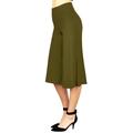 MBJ WB876 Womens Knit Culottes Pants XXXXXL OLIVE