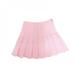 Girls' College High-waisted Pleated A-line Skate Tennis Hakama is A Sweet Miniskirt.