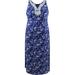 Floral Print Plus Size Sleeveless Maxi Dress