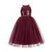 Sequin Halter Flower Girl Dress Wedding Pageant Special Occasion 202