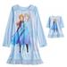 Disney's Frozen Nightgown with a Matching Doll Nightgown Girls Sisters Anna Elsa 2-Piece Sizes 4-8.