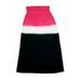 Design History Womens Size Large Fold Over Waistband Maxi Length Skirt, Magenta Combo
