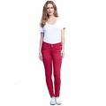 Seven Licensing Company LLC. Seven7 Womens Size 6 Stretch Denim Tummyless Mid-Rise Skinny Jeans, Chili Pepper (Red)