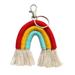 Nordic Kids Room Rainbow Hanging Decoration,Rainbow Keychains Child Room Decoration,Boho Cotton Rope Wallet Decoration