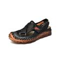Gomelly Men's Sandals Sports Beach Leather Walking Hiking Closed Toe Shoes Casual Summer