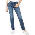 Silver Jeans Co. Women's Elyse Mid Rise Straight Leg Jeans, Waist Sizes 24-36