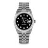 Pre Owned Rolex Datejust 16030 w/ Black Diamond Dial 36mm Men's Watch (Certified Authentic & Warranty Included)