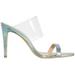 Vince Camuto Ashta Holographic Clear Wrapped Stiletto Mule High Heeled Sandal (8.5, MULTI)