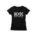 AC/DC Hard Rock Band Music Group Back In Black White Logo Album Womens T-Shirt