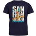 White Splash San Francisco California Mens T Shirt Navy 2XL