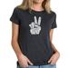LA Pop Art Women's Premium Blend Word Art T-shirt - PEACE FINGERS