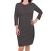 Touched by Nature Womens Organic Cotton Dress, Charcoal Long-Sleeve, X-Large