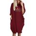 Women's Christmas Casual Plus Size Jumper Loose Sweatshirts Long Sleeve Dress