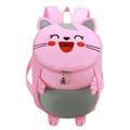 Chinatera Kids Animal Print Backpack Children Anti-lost Rope Nylon School Bag (Pink)