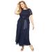 Catherines Women's Plus Size Refined Sparkle & Lace Dress