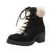 Madden Girl Womens Hidde Faux Fur Cold Weather Booties