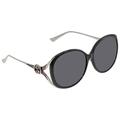 Gucci Grey Oversized Ladies Sunglasses GG0226SK 002 60