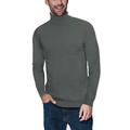 XRAY Turtleneck Sweater for Men, Slim Fit Pullover with Roll Collar, Olive, Size Medium
