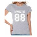 Awkward Styles Made In 88 Tshirt 30th Birthday Party Outfit for Women Born in 1988 Funny Birthday Shirts for Women 30th Birthday Shirt Funny Thirty Shirts Womens 30th Tshirt B-Day Party 88 T-Shirt