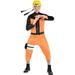 Party City Naruto Costume for Adults, Includes Black and Orange Zip Jumpsuit, Holster, and Headpiece