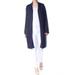 MICHAEL KORS Womens Navy Open Front Kimono Cardigan Long Sleeve Sweater Size: L