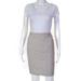 Calvin Klein Womens Woven Knee Length Pencil Skirt Beige Size 2 Petite