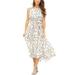 Beach Maxi Dress for Womens Summer Pleated Tie Waist Elegant Asymmetrical Hem Sundress Ladies Casual Loose Dress