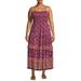 Romantic Gypsy Women's Plus Size Tiered Flutter Midi Dress